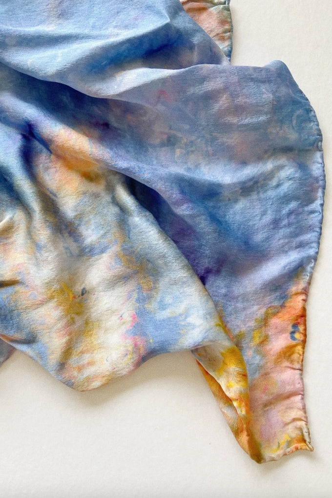 Hand Dyed Silk Scarf - Dawn