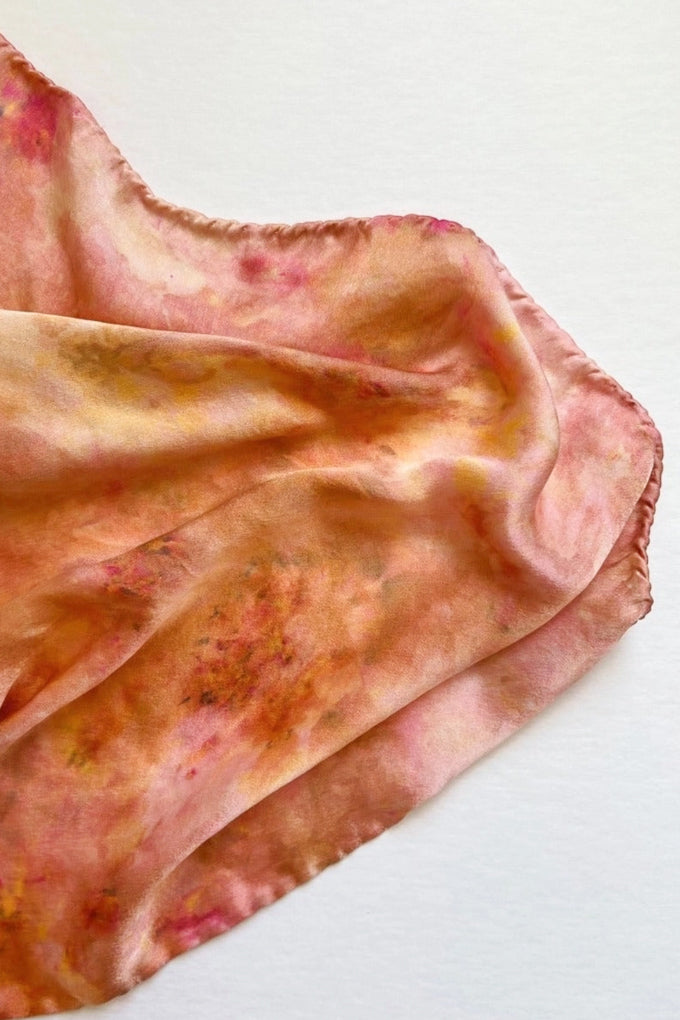 Hand Dyed Silk Scarf - Desert Sun