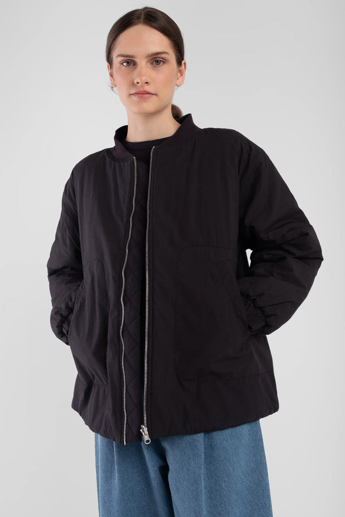 Black Faded Reversible Bomber