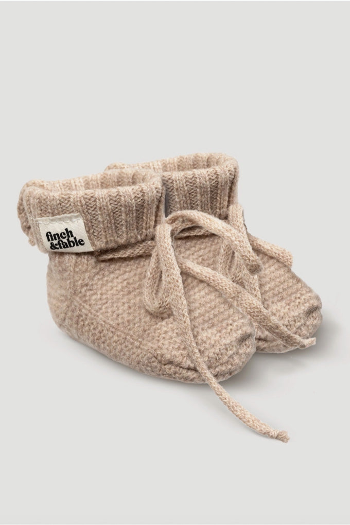 Wool Knitted Baby Booties