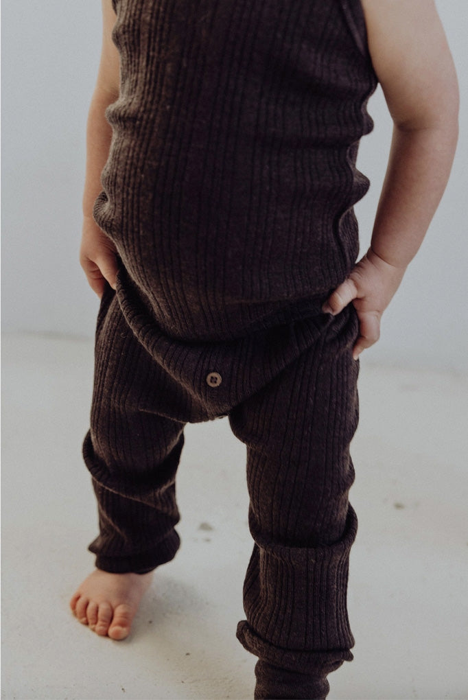 Wool Rib Henley Leggings