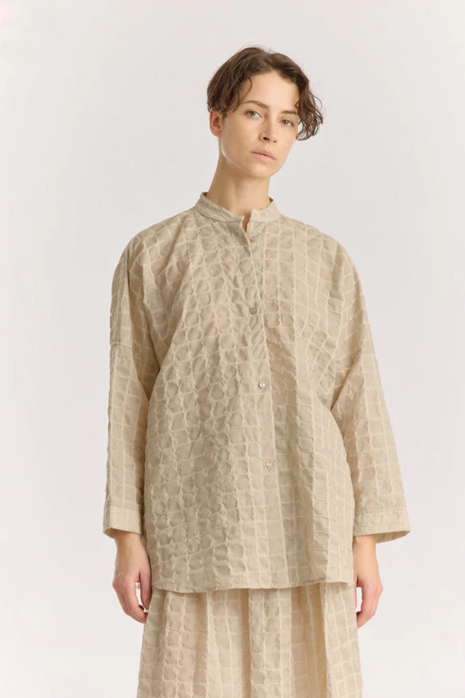 Ripple Finish Shirt - Beige