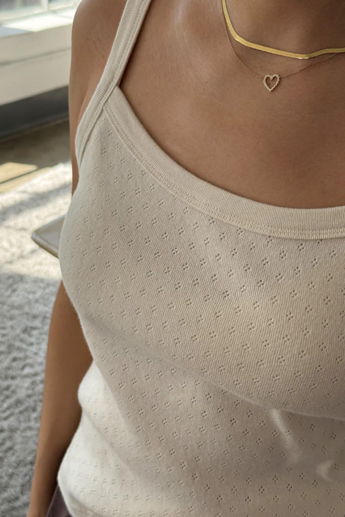 Pointelle Eve Cami - Naturel