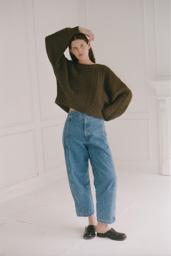 Fisherman Sweater in Umber
