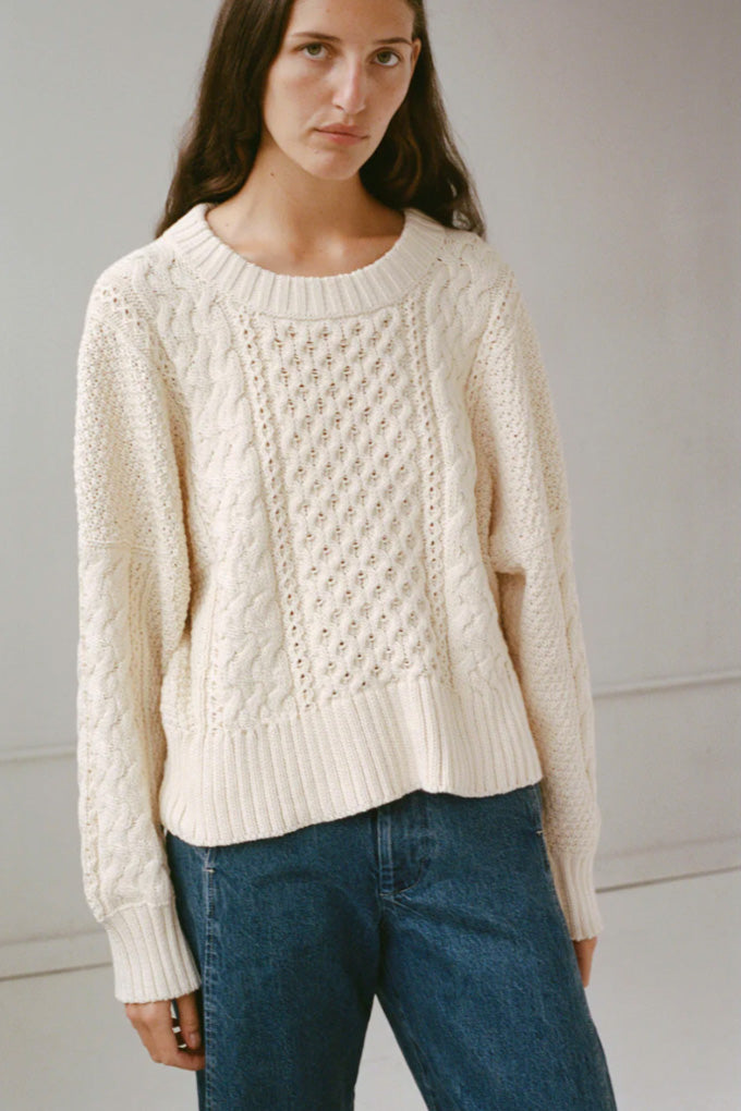 Fisherman Sweater in Natural