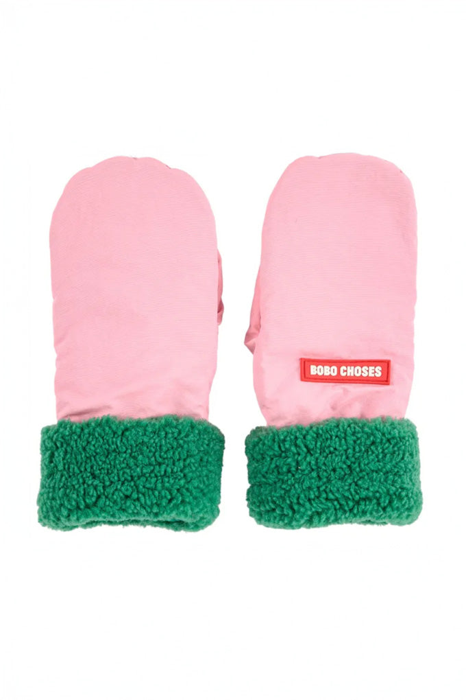 Bicolor Mittens - Pink