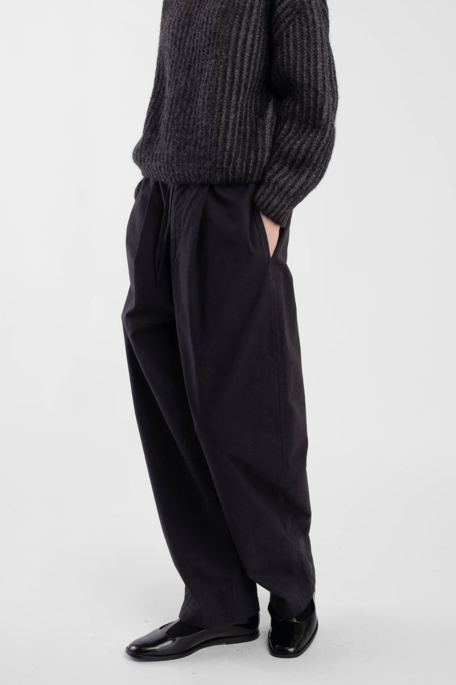 Tie Trouser - Faded Black