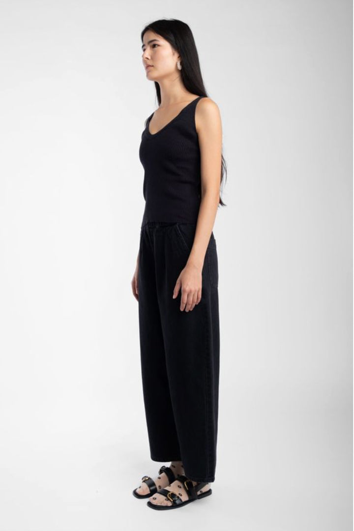 Faded Black Scoop Tank