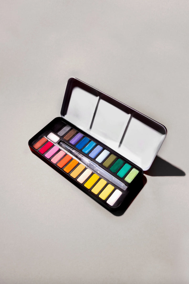 Watercolor Paint Set with Water Brush