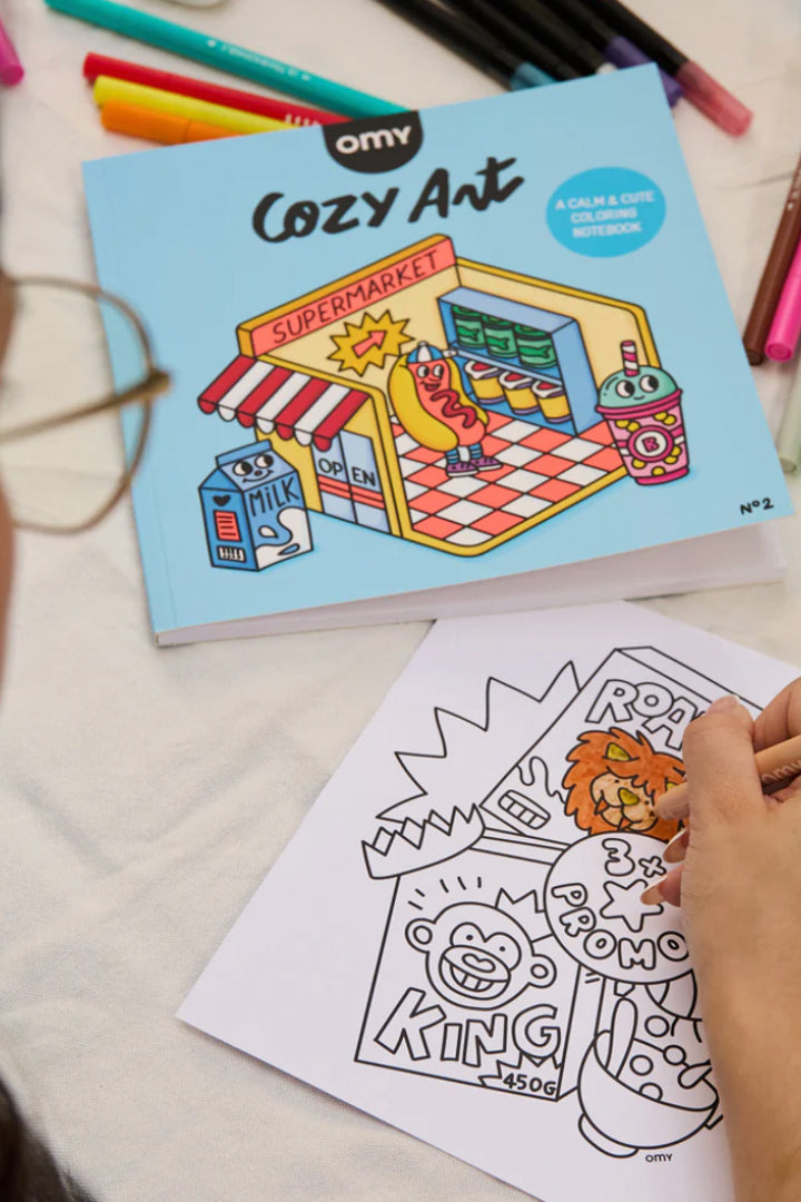 Cozy Art Coloring Book Supermarket