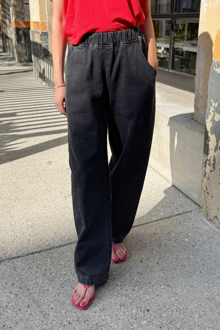 Long Arc Pants - Black Denim