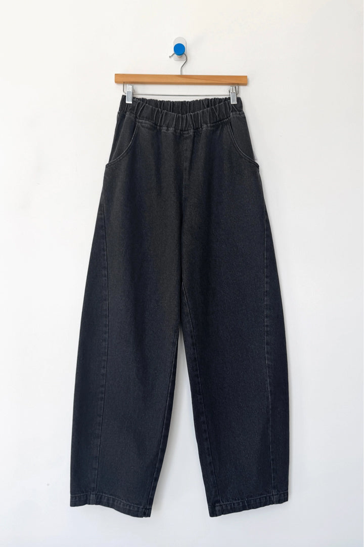 Long Arc Pants - Black Denim