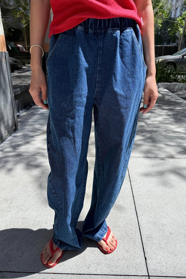 Long Arc Pants - Blue Denim
