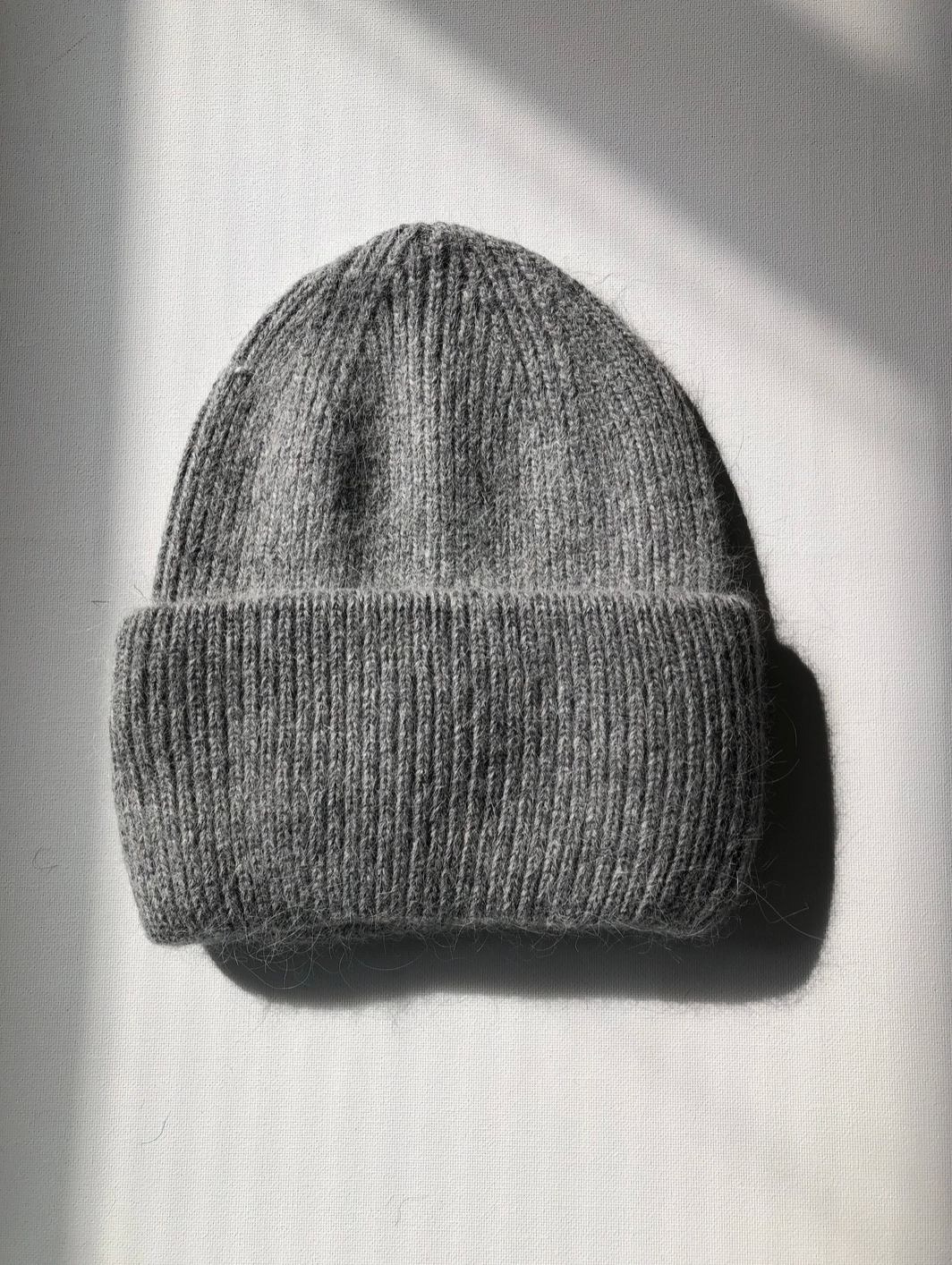 Royal Angora Beanie - Mid Gray