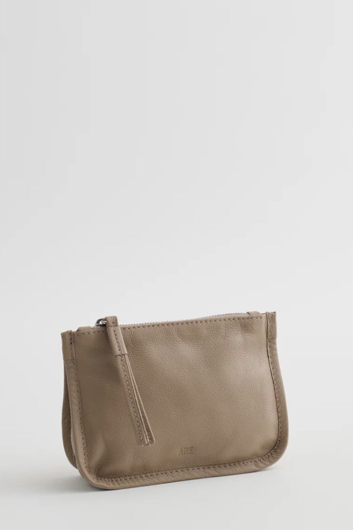 Gia Pouch - Fog Pebbled Leather